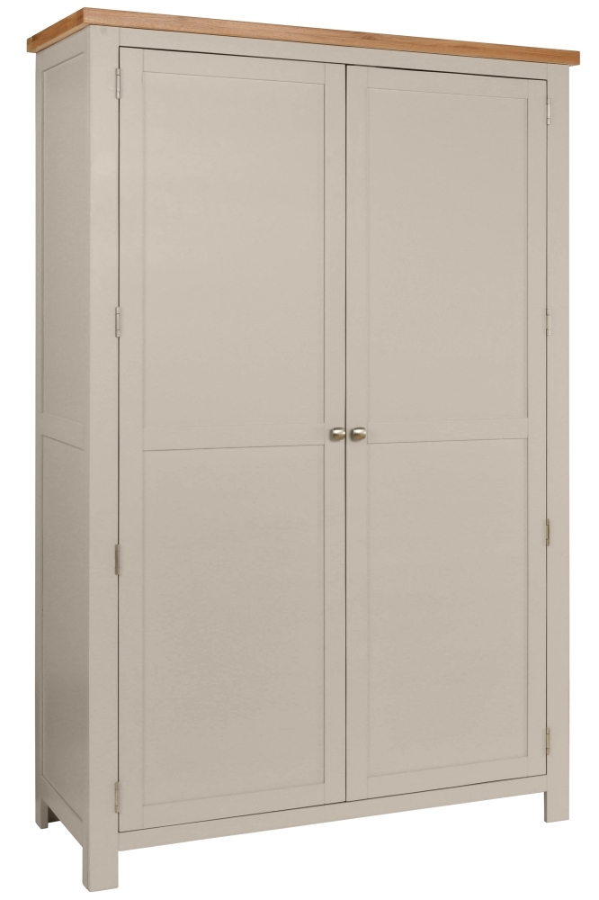 Dorset Moon Grey Painted 2 Door Hanging Wardrobe