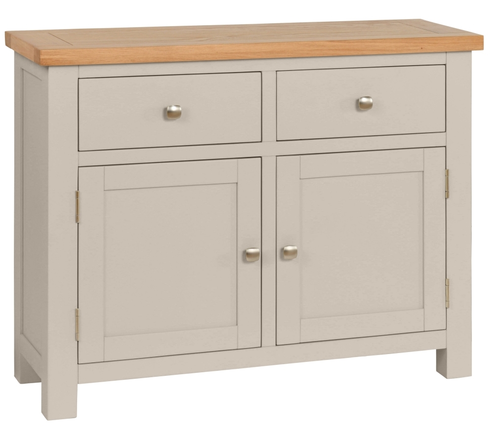 Dorset Moon Grey Painted 2 Door Small Sideboard