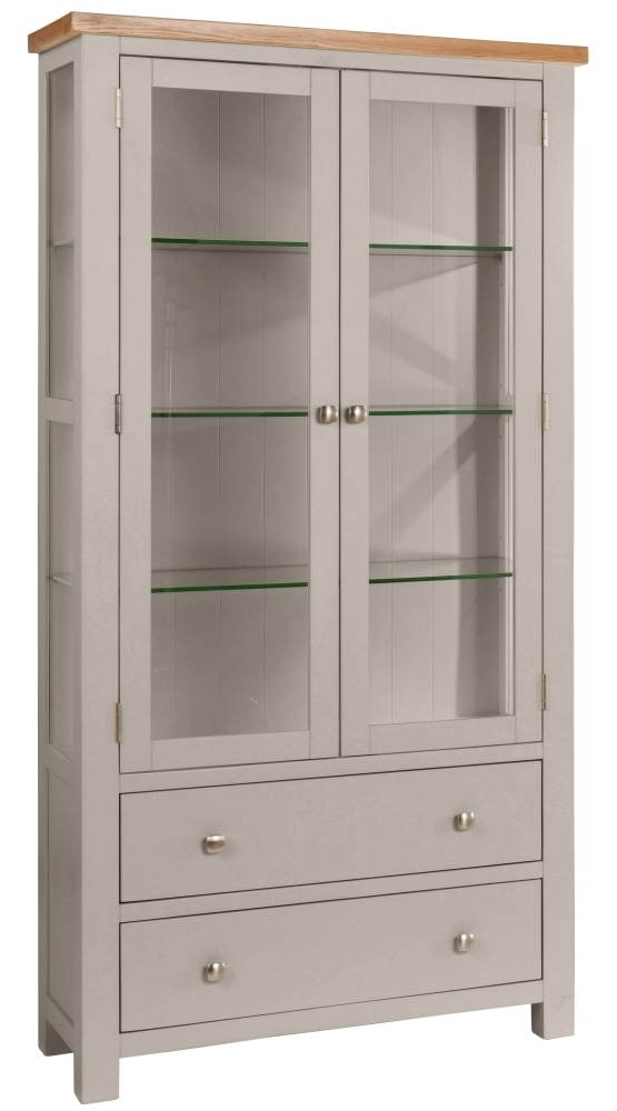 Dorset Moon Grey Painted Display Cabinet