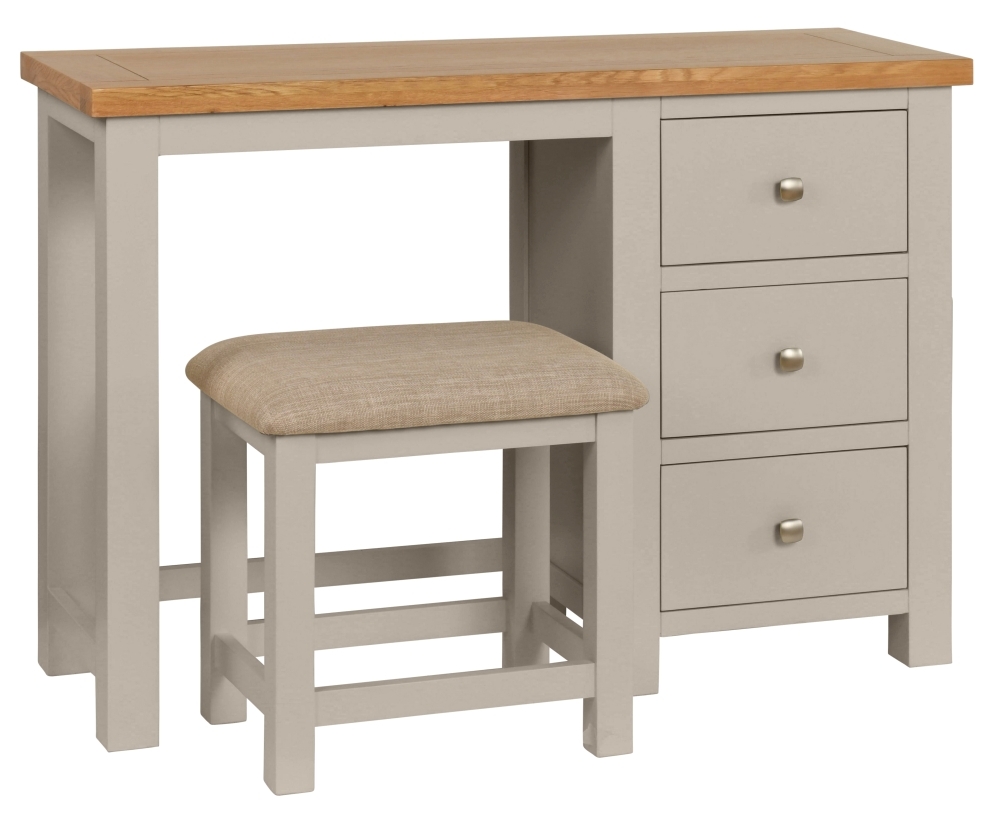 Dorset Moon Grey Painted Dressing Table And Stool
