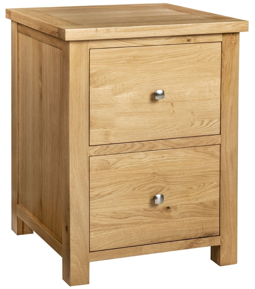 Devonshire Dorset Oak 2 Drawer Filing Cabinet