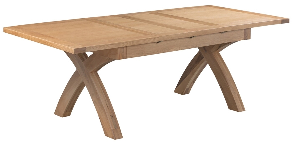 Devonshire Dorset Oak Dining Table 152cm218cm Seats 6 To 8 Diners Rectangular Extending Top With Xlegs