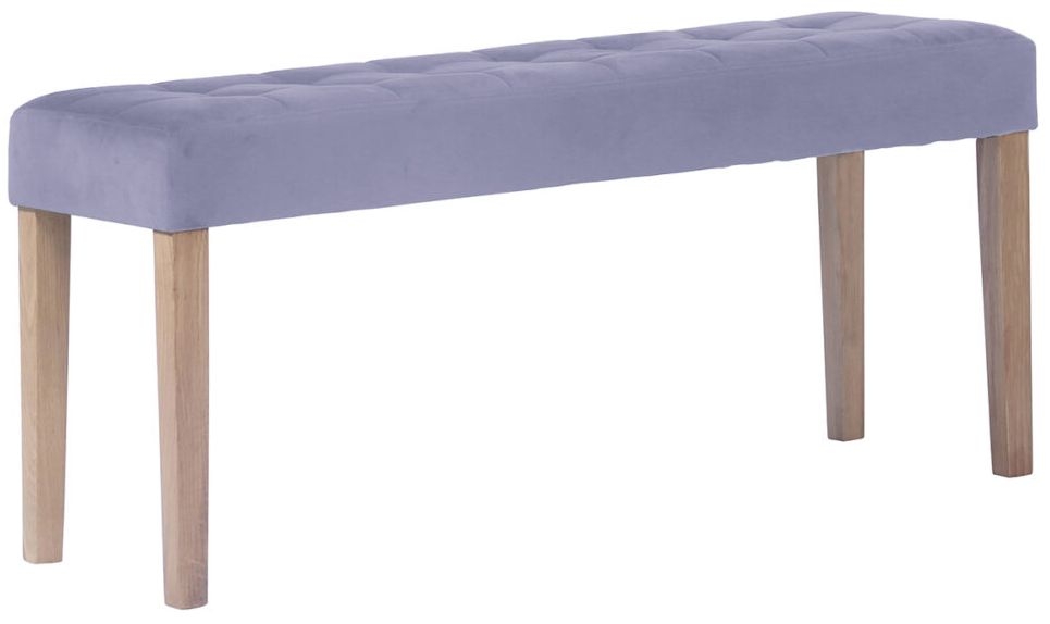 Ashbury Graphite Velvet Fabric 104cm Large Dining Bench