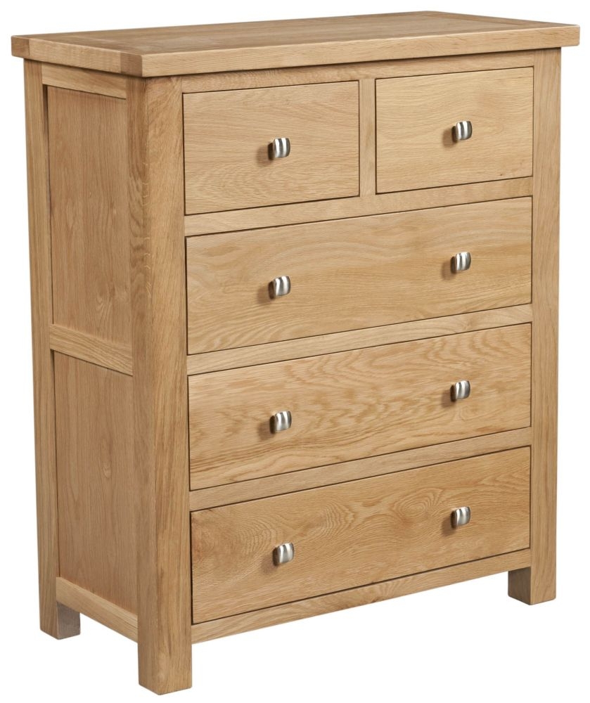 Dorset Oak 2 Over 3 Drawer Chest