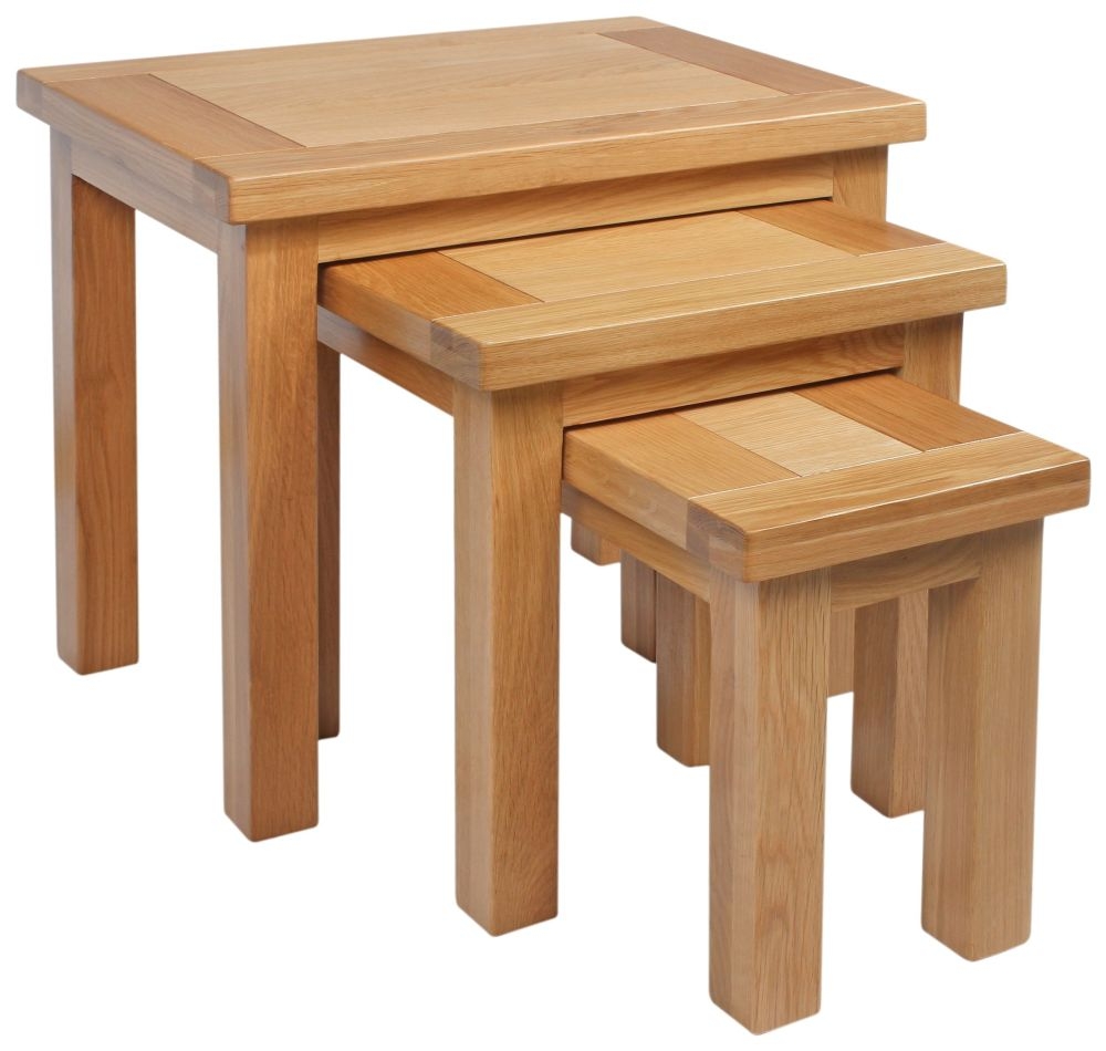 Dorset Oak Nest Of 3 Tables