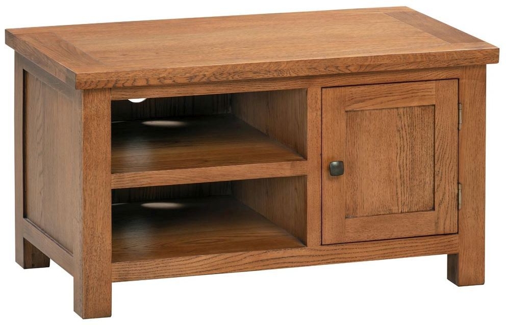 Dorset Rustic Oak 90cm Tv Unit