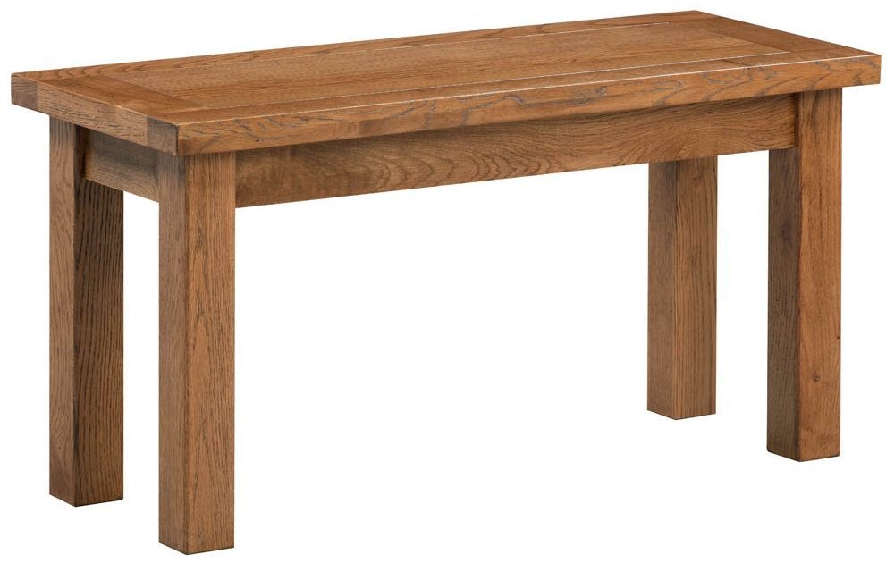 Product photograph of Dorset Rustic Oak Dining Bench from Choice Furniture Superstore