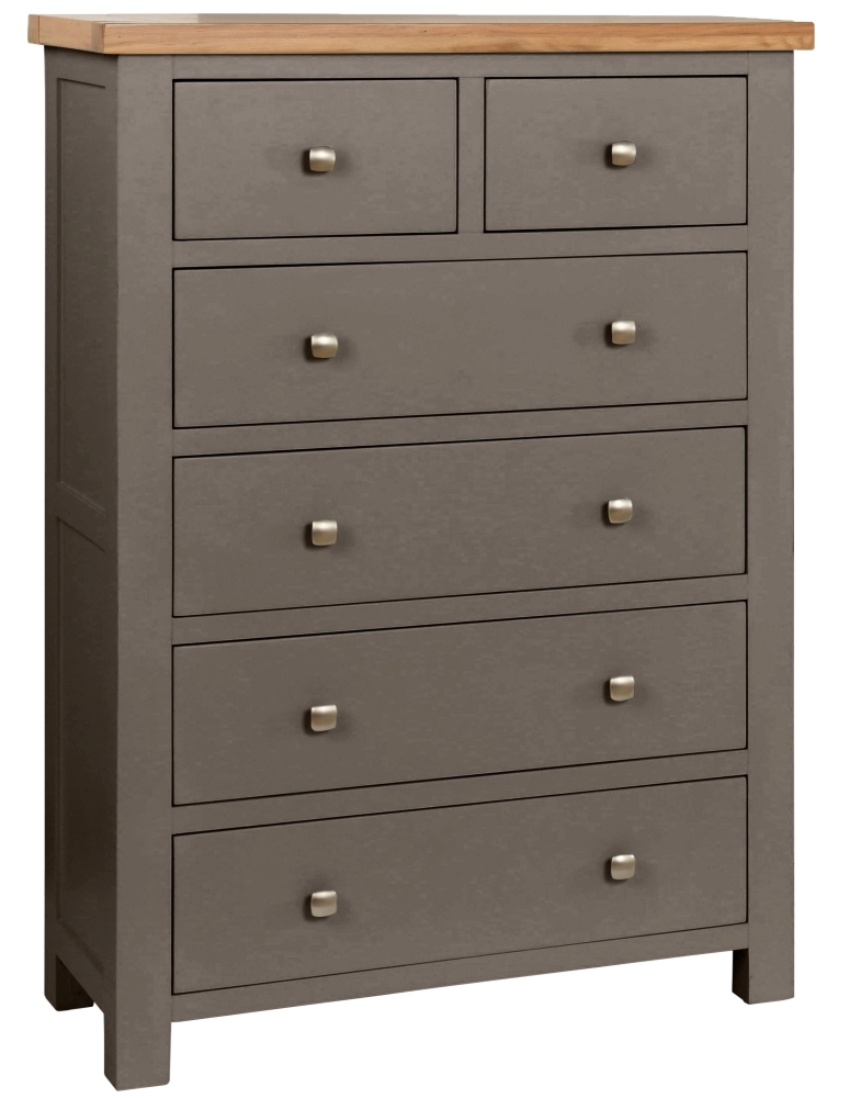 Dorset Slate Painted 2 Over 4 Drawer Chest