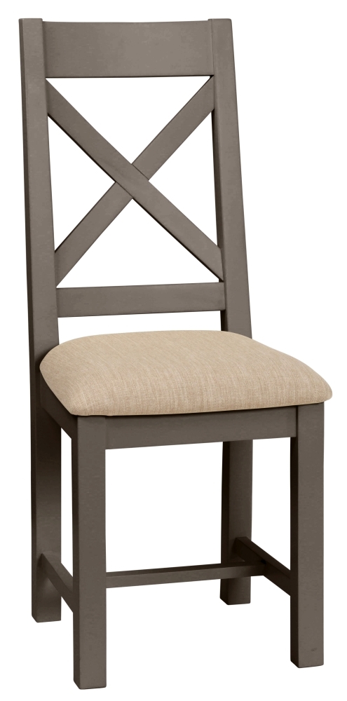 Dorset Slate Painted Crossback Dining Chair Sold In Pairs