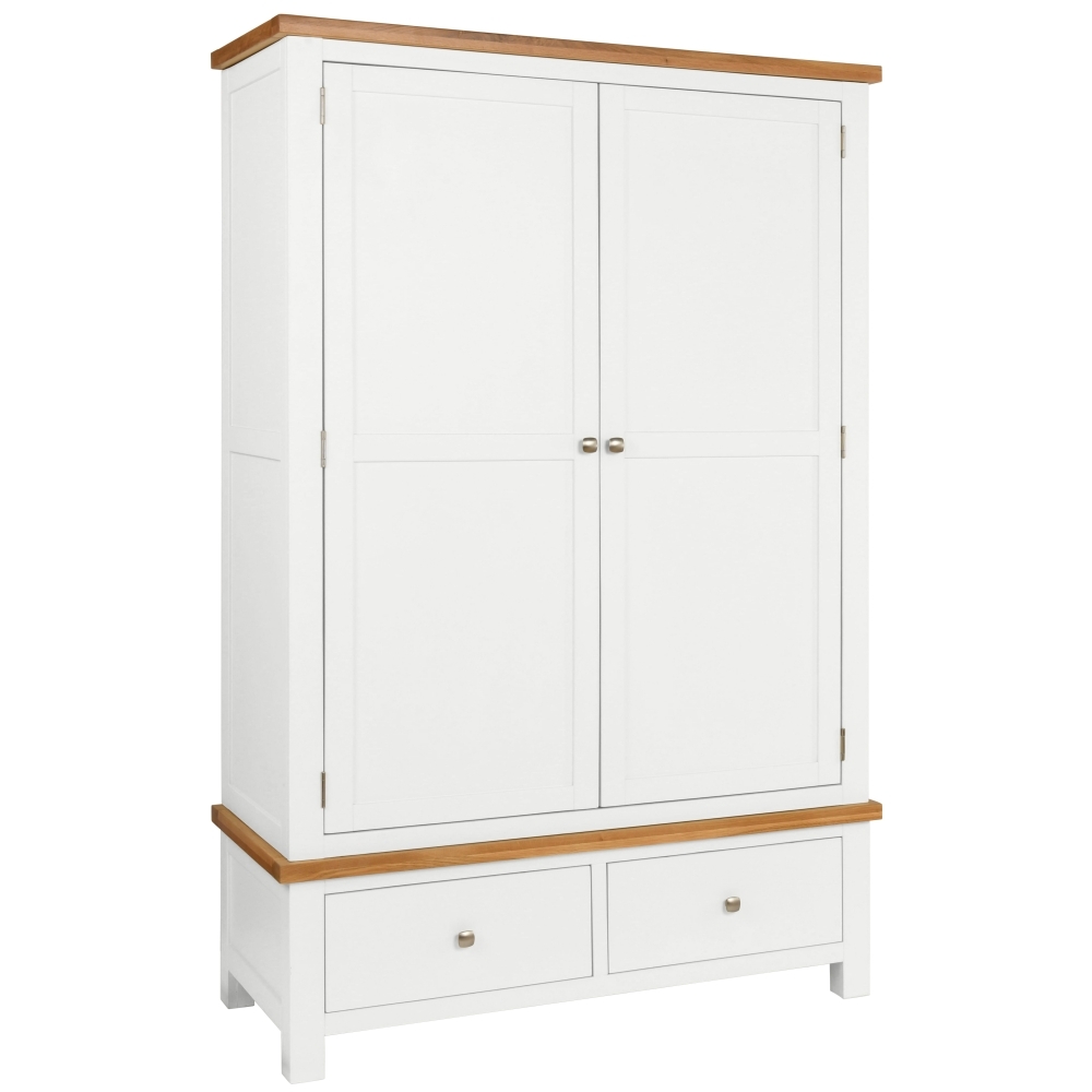 Dorset White Painted 2 Door Double Wardrobe