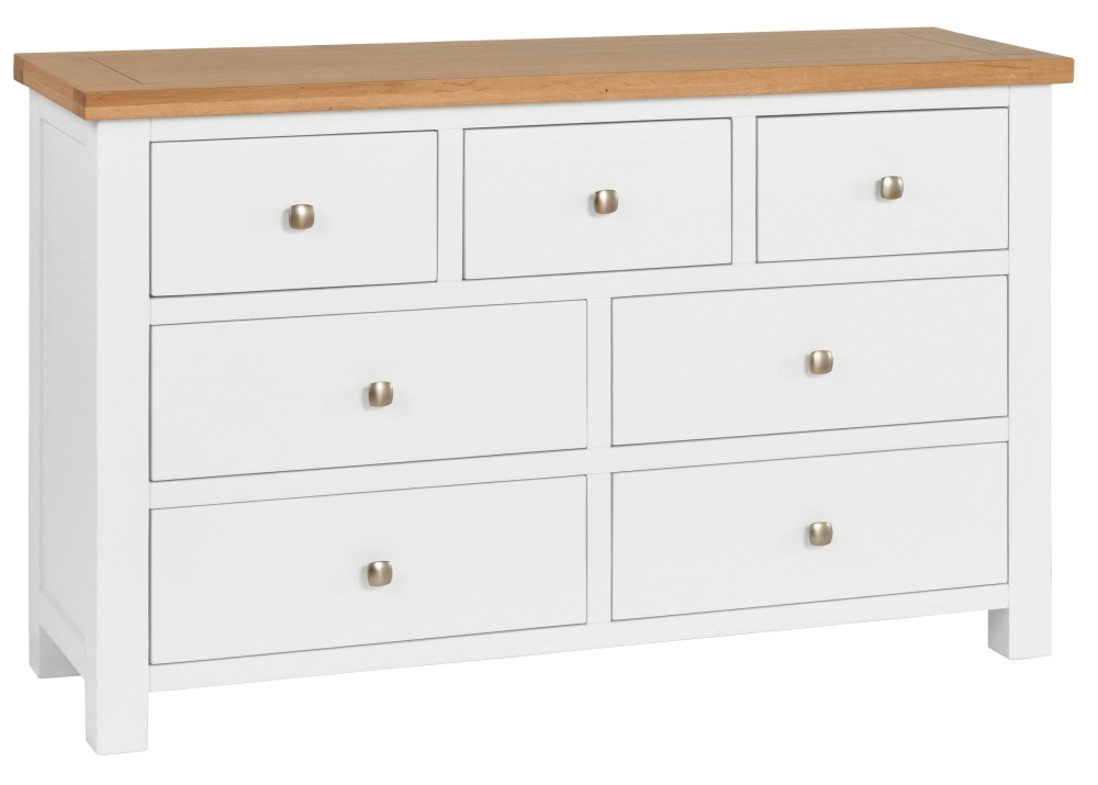 Dorset White Painted 3 Over 4 Drawer Chest