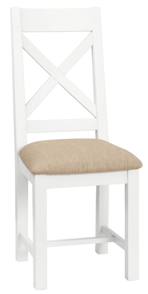 Dorset White Painted Crossback Dining Chair Sold In Pairs
