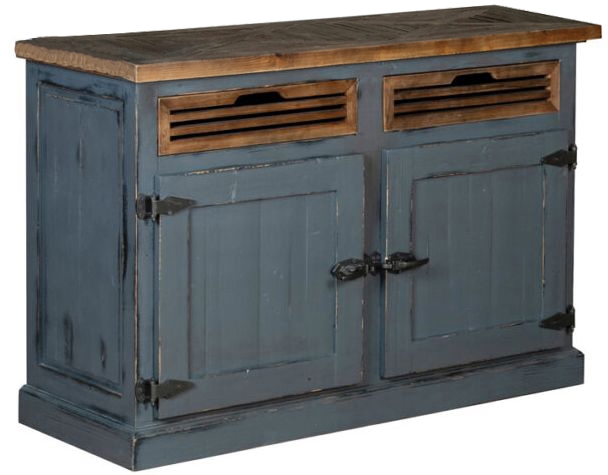 Henley Dove Grey Painted 2 Door 2 Drawer Sideboard