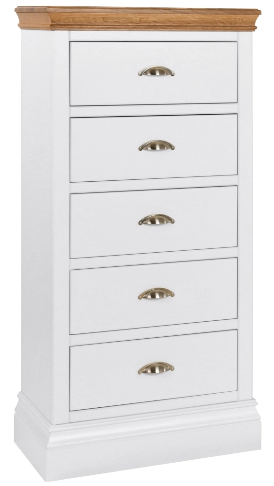 Lundy Bluestar Painted 5 Drawer Wellington Chest