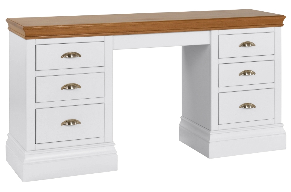Lundy Bluestar Painted Double Pedestal Dressing Table