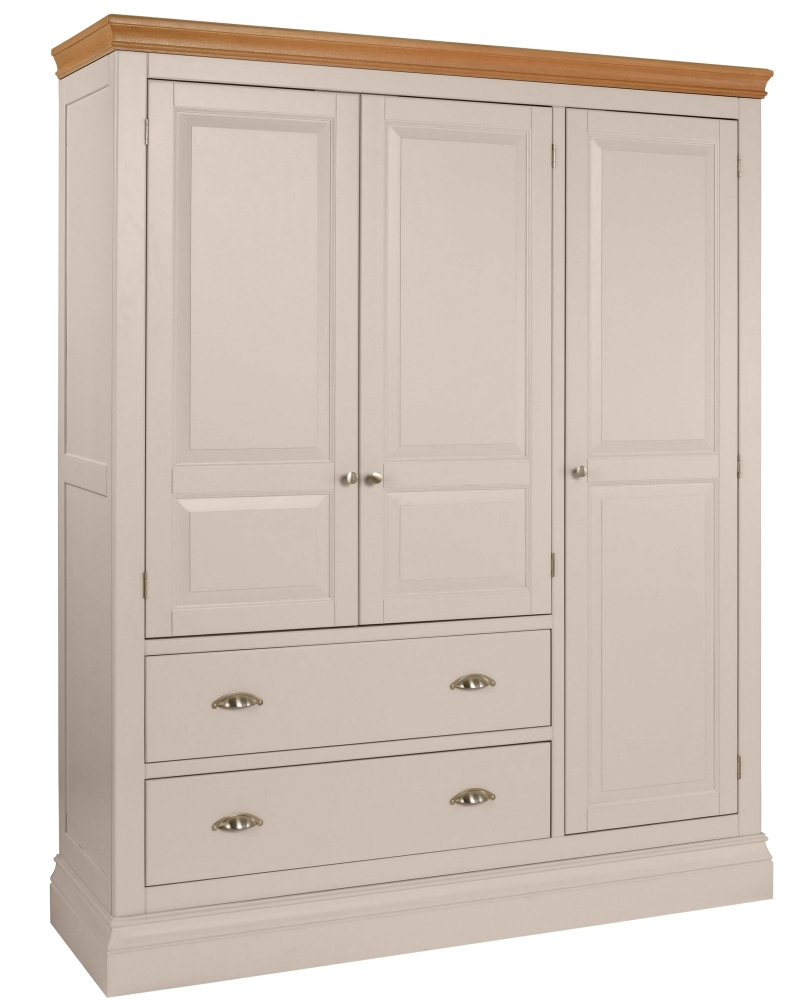 Lundy Cobblestone Painted 3 Door Triple Wardrobe