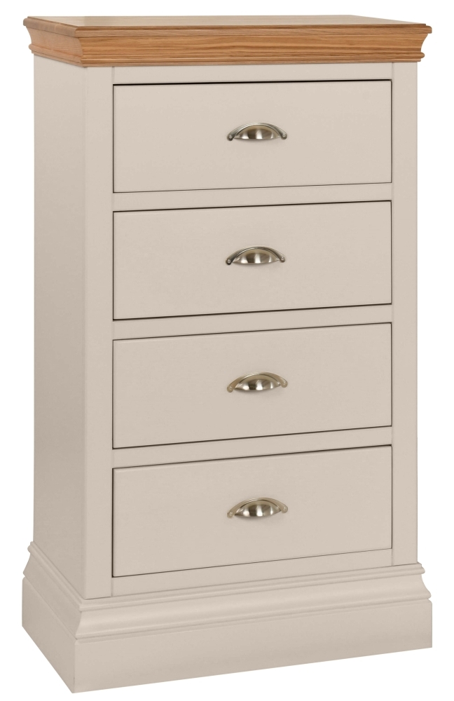 Lundy Cobblestone Painted 4 Drawer Wellington Chest