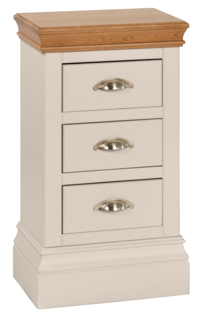 Lundy Cobblestone Painted Compact Bedside Cabinet