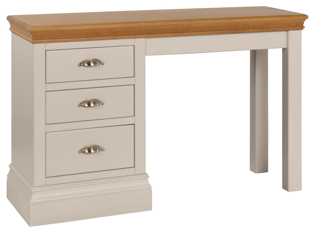 Lundy Cobblestone Painted Single Pedestal Dressing Table