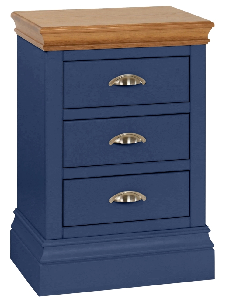 Lundy Electric Painted 3 Drawer Bedside Cabinet