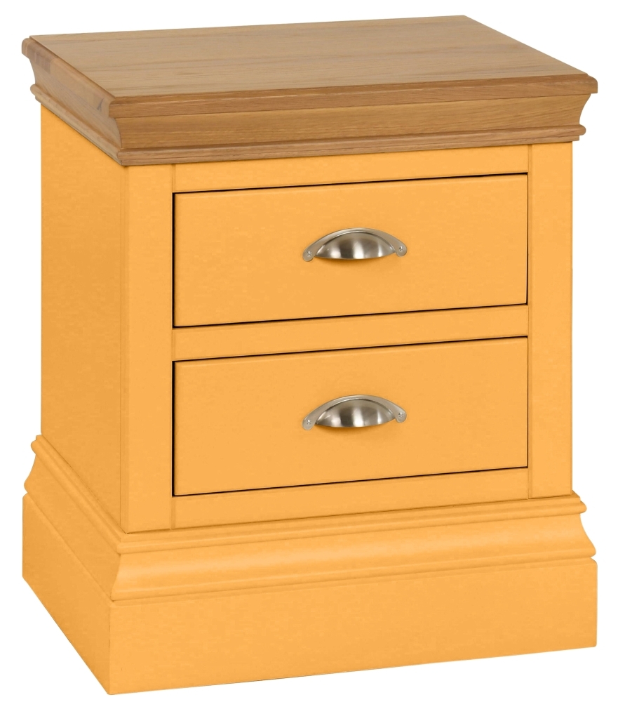 Lundy Honeycomb Painted 2 Drawer Bedside Cabinet