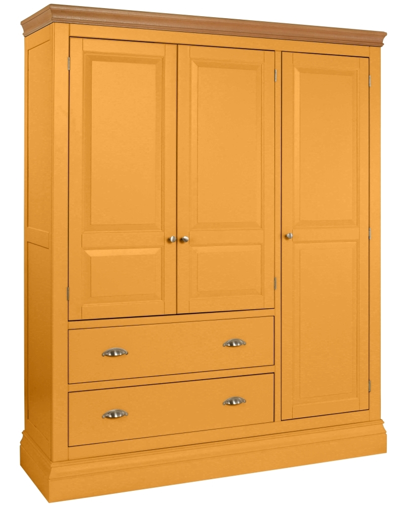 Lundy Honeycomb Painted 3 Door Triple Wardrobe