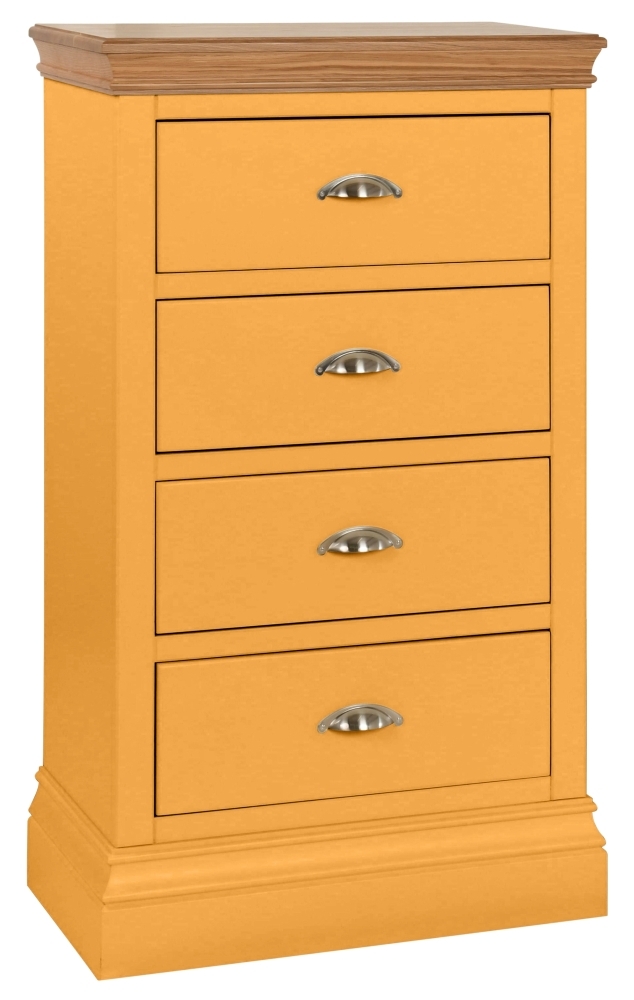 Lundy Honeycomb Painted 4 Drawer Wellington Chest