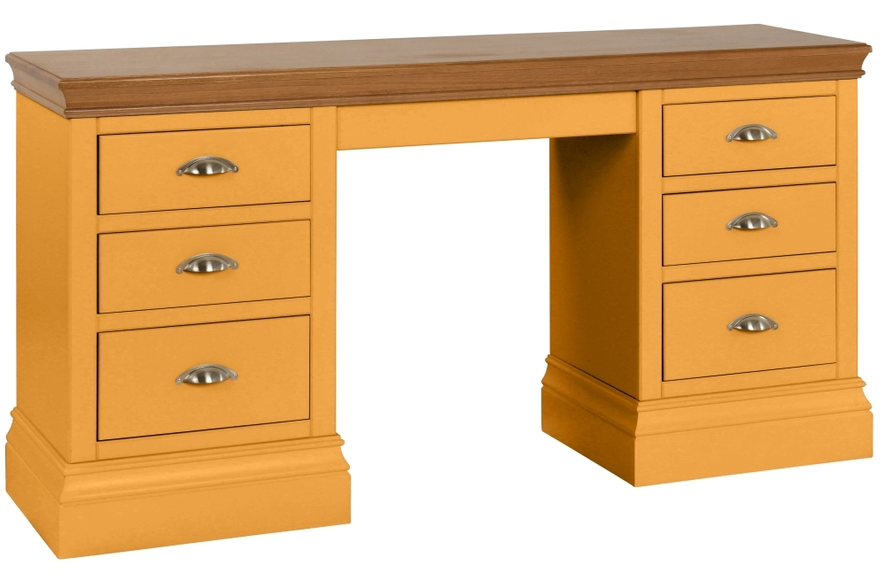 Lundy Honeycomb Painted Double Pedestal Dressing Table