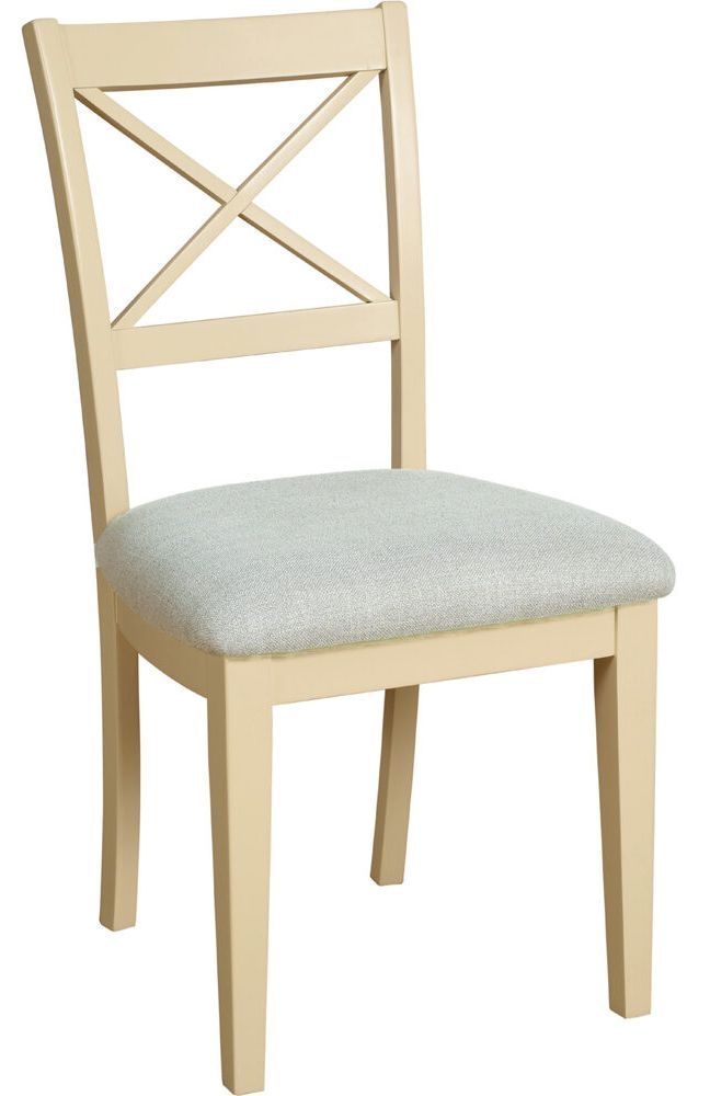 Lundy Ivory Painted Cross Back Dining Chair Sold In Pairs