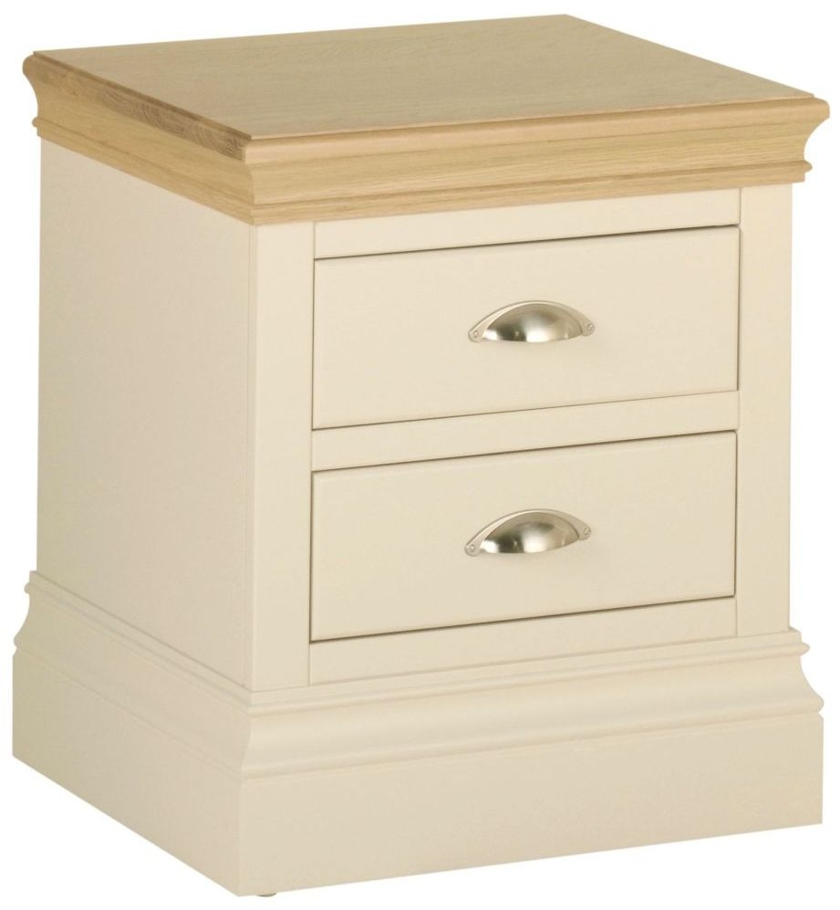 Lundy Ivory Painted 2 Drawer Bedside Cabinet