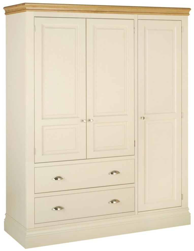 Lundy Ivory Painted 3 Door Triple Wardrobe