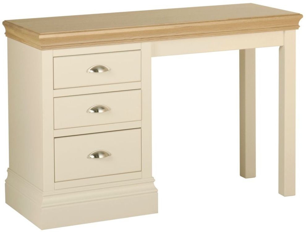 Lundy Ivory Painted Single Pedestal Dressing Table