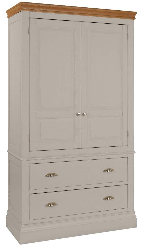 Lundy Moon Grey Painted 2 Door Wardrobe