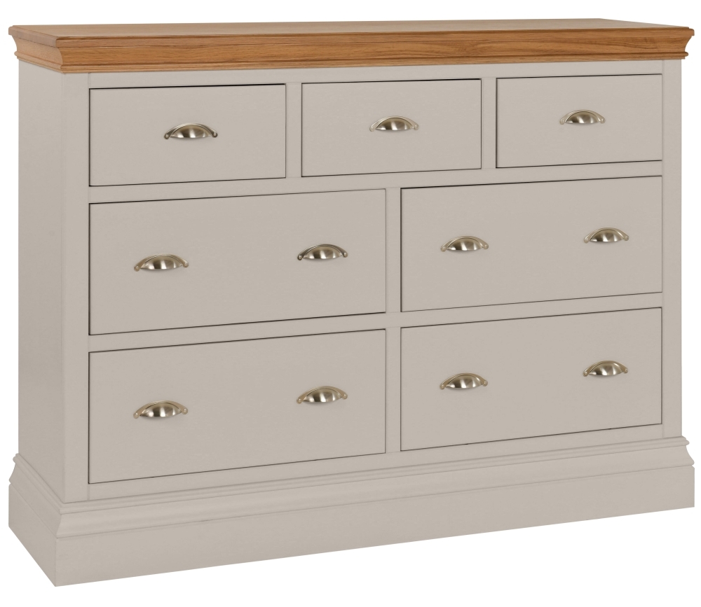 Lundy Moon Grey Painted 3 Over 4 Drawer Jumper Chest