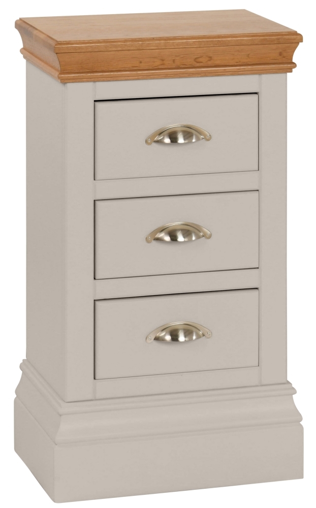 Lundy Moon Grey Painted Compact Bedside Cabinet