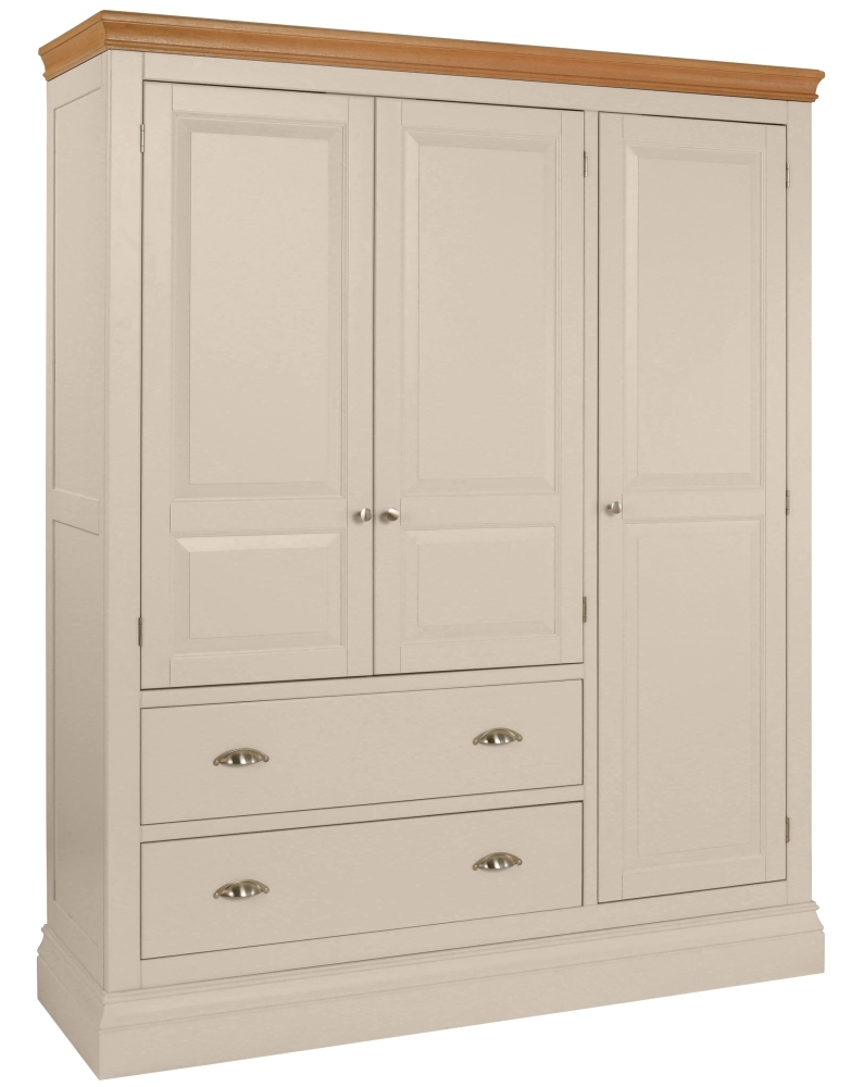 Lundy Old Lace Painted 3 Door Triple Wardrobe
