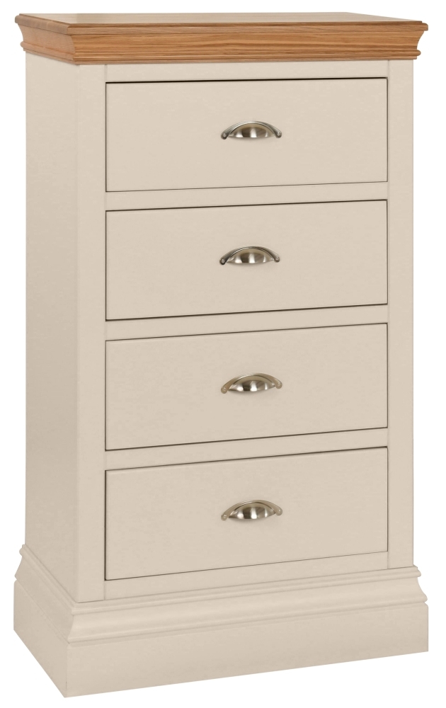 Lundy Old Lace Painted 4 Drawer Wellington Chest