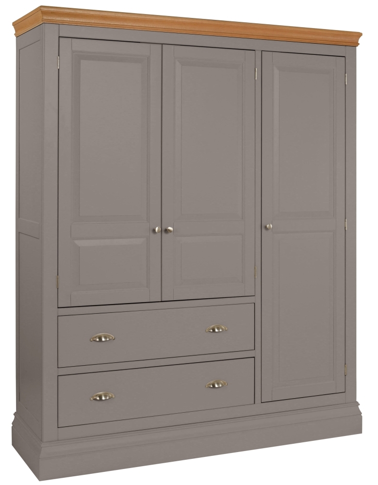 Lundy Slate Painted 3 Door Triple Wardrobe