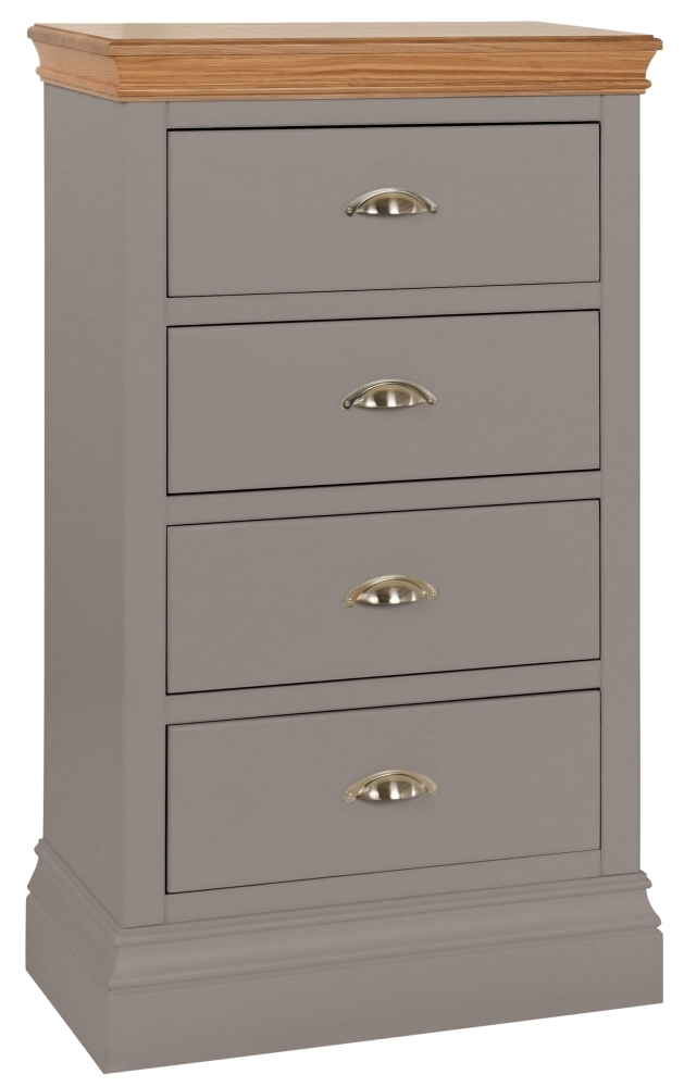 Lundy Slate Painted 4 Drawer Wellington Chest