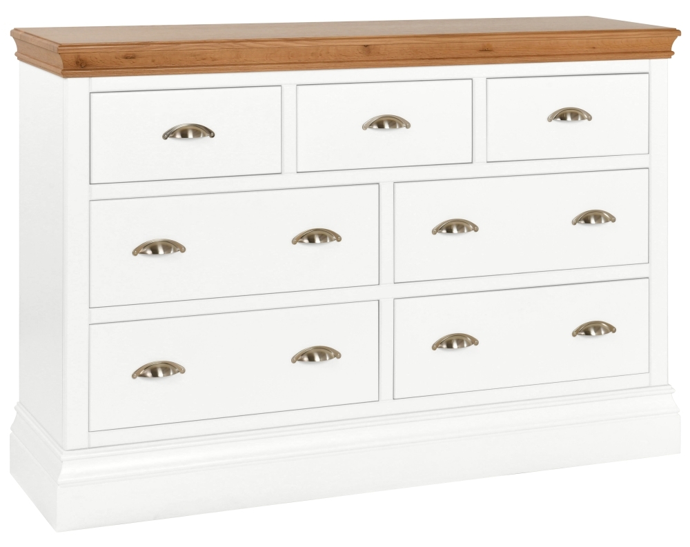 Lundy White Painted 3 Over 4 Drawer Chest