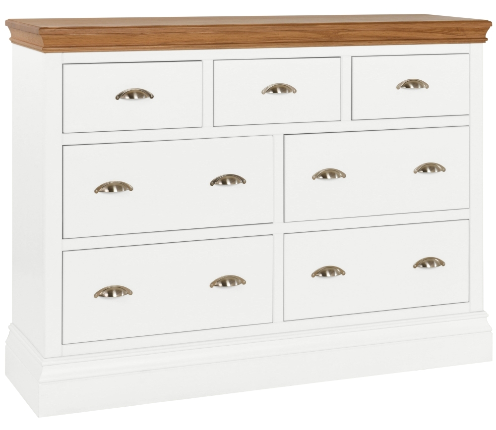 Lundy White Painted 3 Over 4 Drawer Jumper Chest