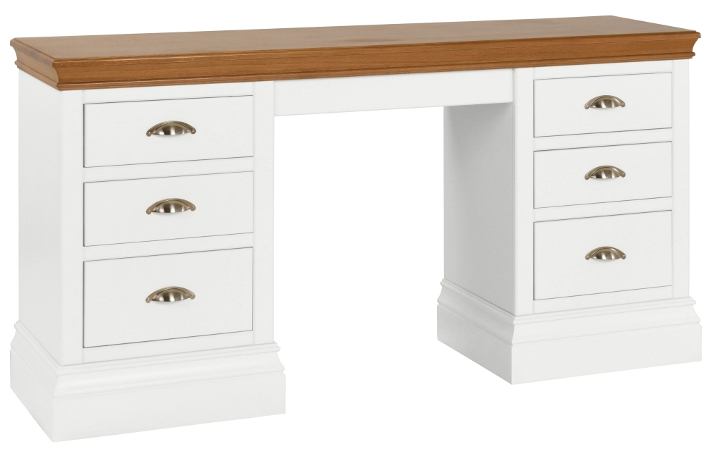 Lundy White Painted Double Pedestal Dressing Table