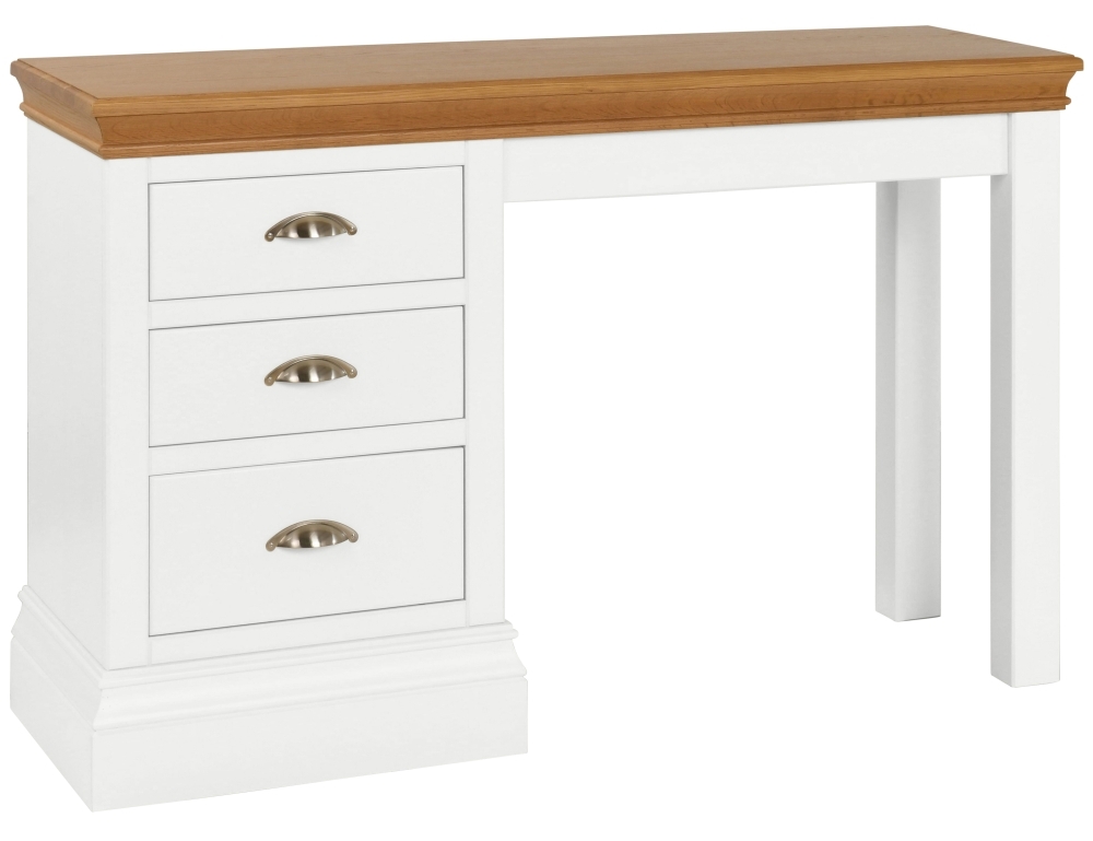 Lundy White Painted Single Pedestal Dressing Table