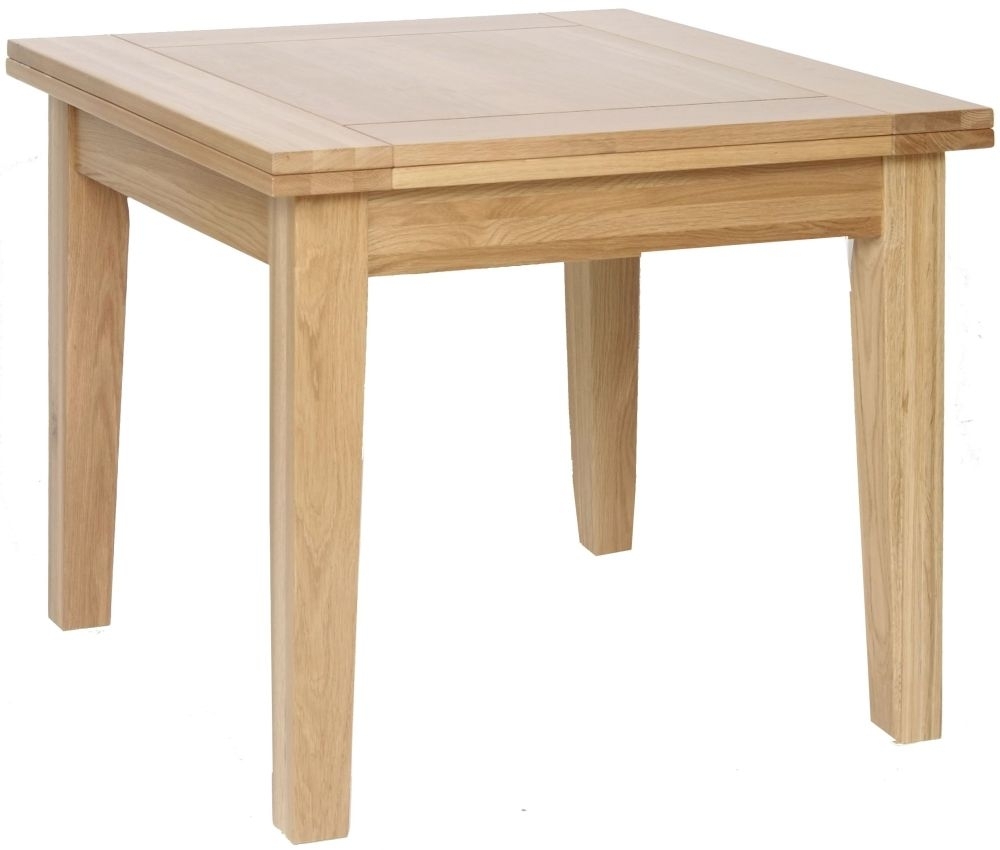 New Oak Flip Top Extending Dining Table