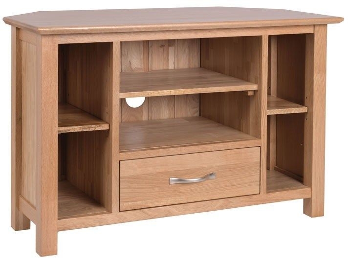 New Oak 90cm Corner Tv Unit