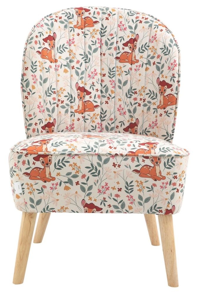 Disney Bambi White Fabric Accent Chair