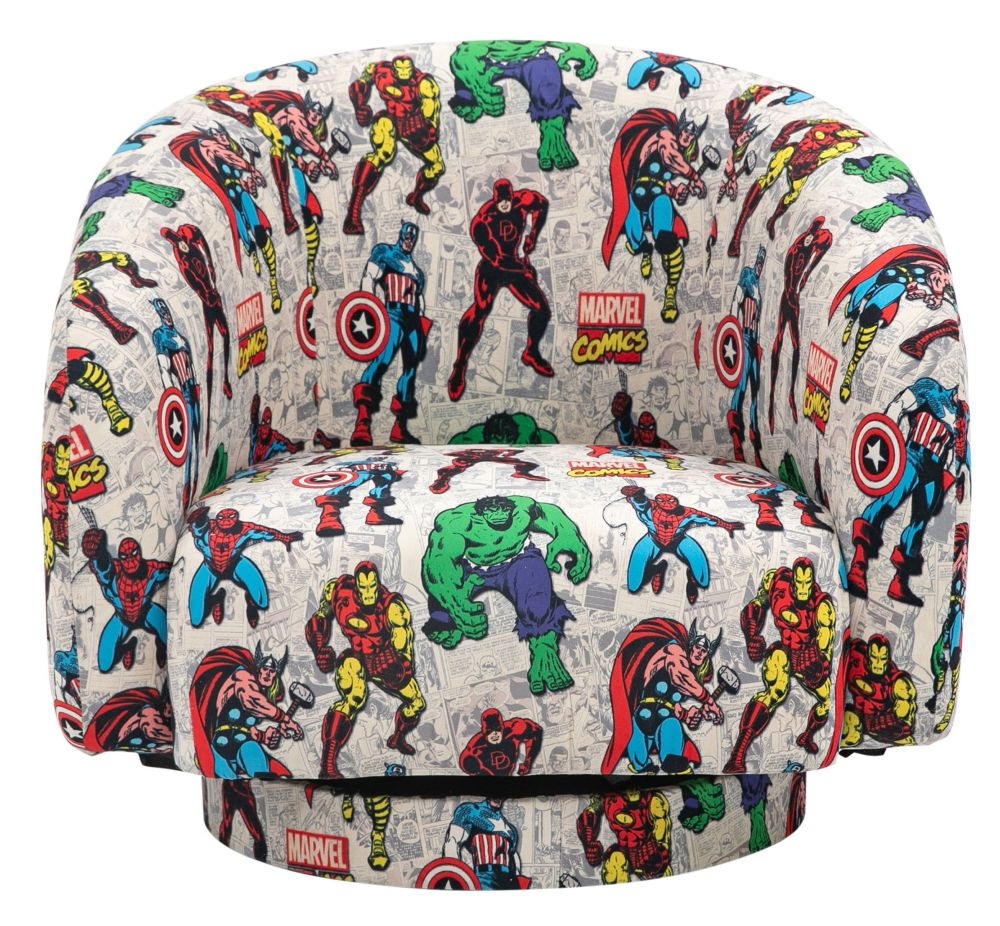 Disney Marvel Multi Coloured Fabric Accent Swivel Chair