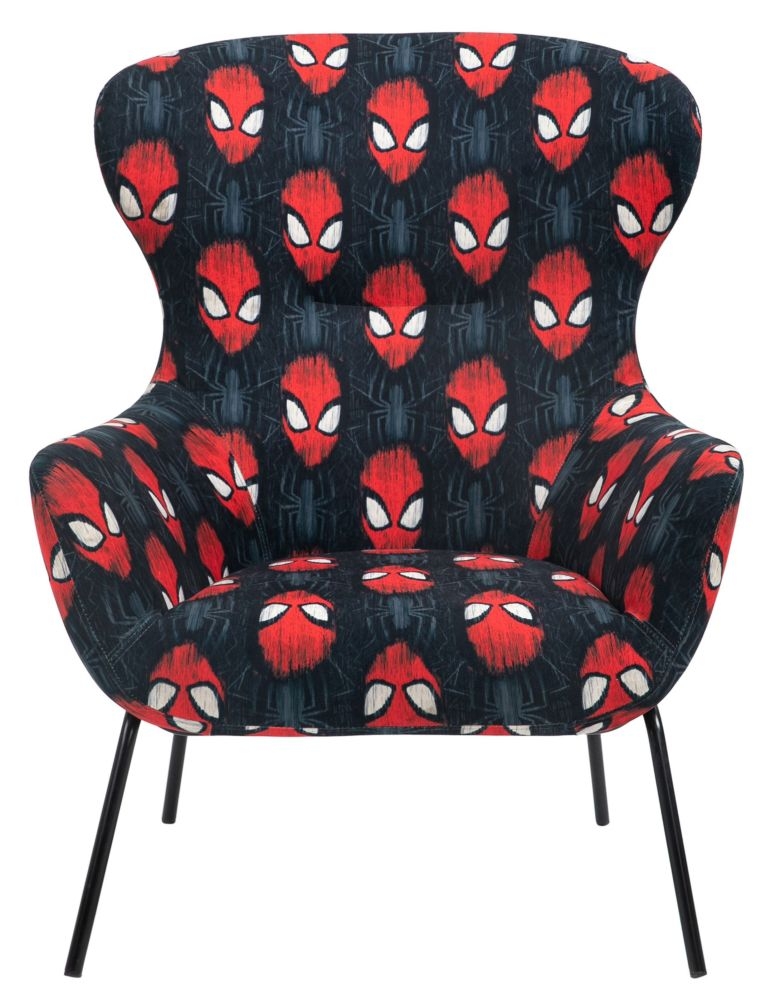Disney Spider Man Black And Red Fabric Occasional Chair