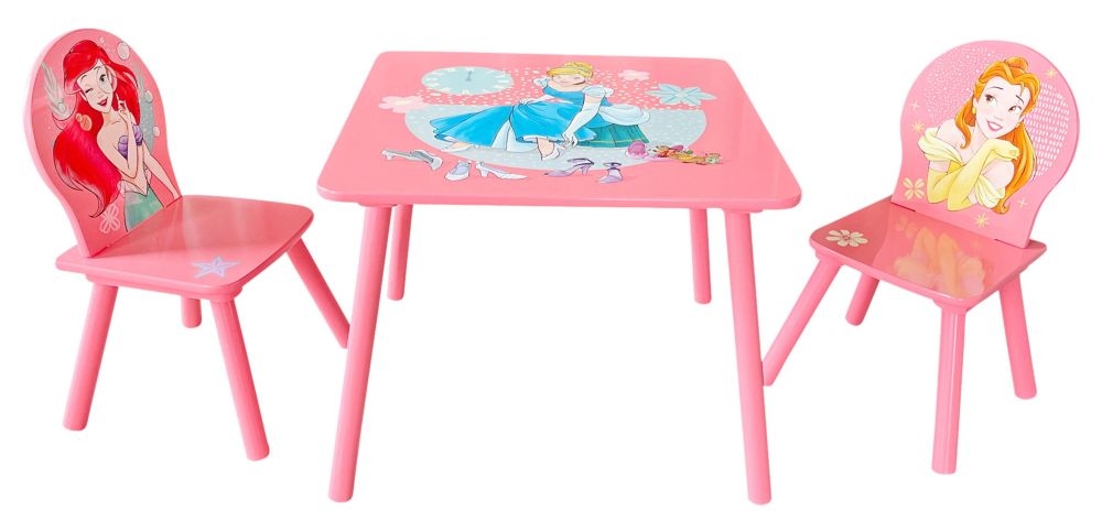 Disney Princess Pink Square Dining Table And 2 Chair
