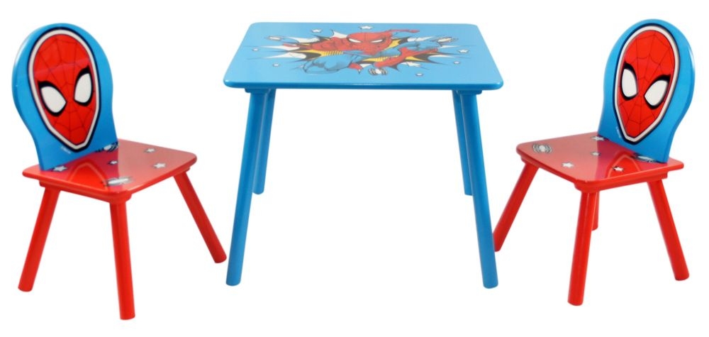 Disney Spider Man Blue Square Dining Table And 2 Chair
